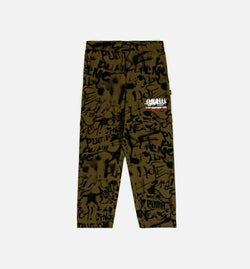 PUMA 62656740
 Lost Management Cities All Over Print Mens Pant - Olive/Black Image 0