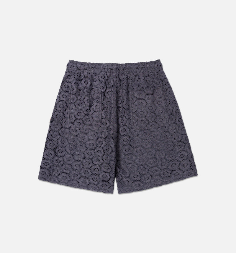 Crochet Mens Shorts - Black