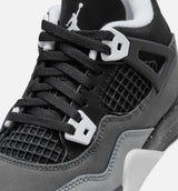 Air Jordan 4 Retro Fear Preschool Lifestyle Shoe - Black/White/Anthracite/Black/Pure Platinum