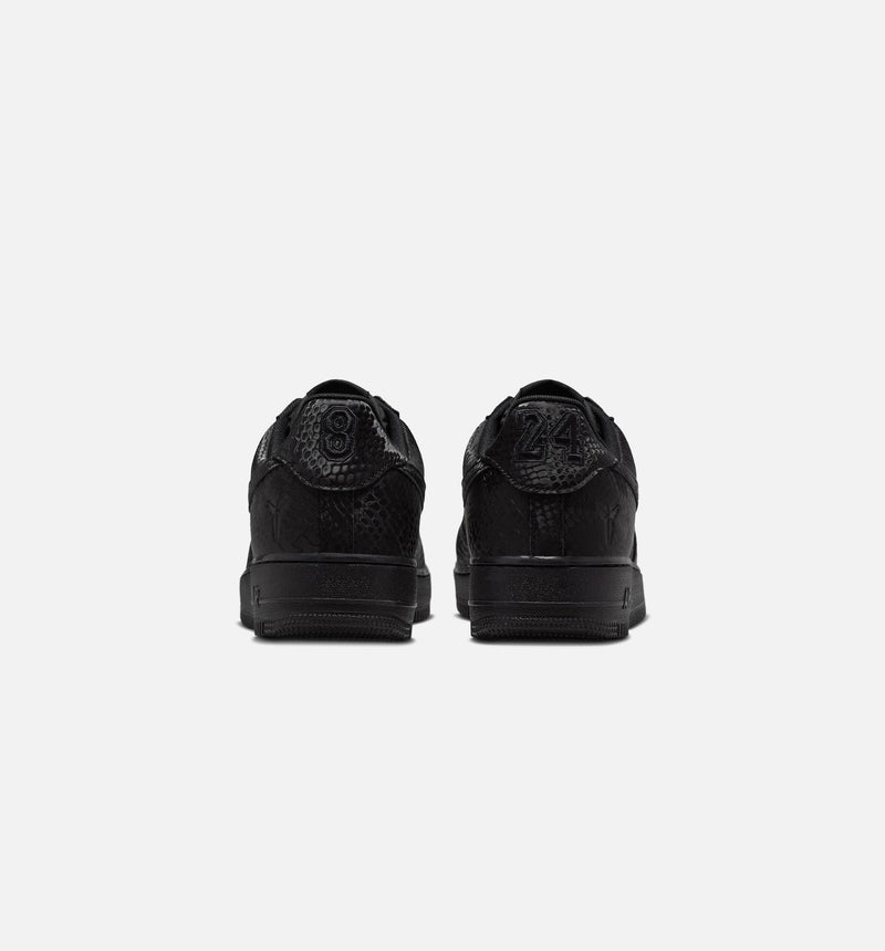 Kobe Air Force 1 Low Triple Black Mens Lifestyle Shoe - Black/Black