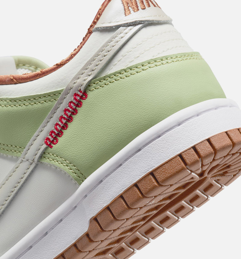 Dunk Low Grade School Lifestyle Shoe - Sail/Light Bone/White/Olive Aura