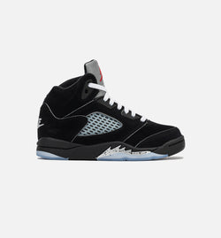 JORDAN HF3978-001
 Air Jordan 5 Retro Reimagined Preschool Lifestyle Shoe - Black/White/Metallic Silver/Fire Red Image 0