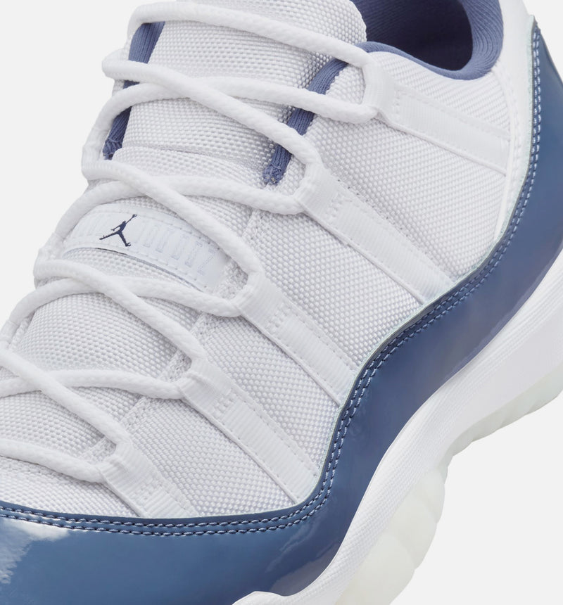 Air Jordan 11 Retro Low Diffused Blue Mens Lifestyle Shoe - White/Midnight Navy/Diffused Blue