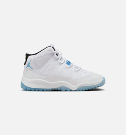 JORDAN 378039-104
 Air Jordan 11 Retro Legend Blue Preschool Lifestyle Shoe - White/Legend Blue/Black Free Shipping Image 0