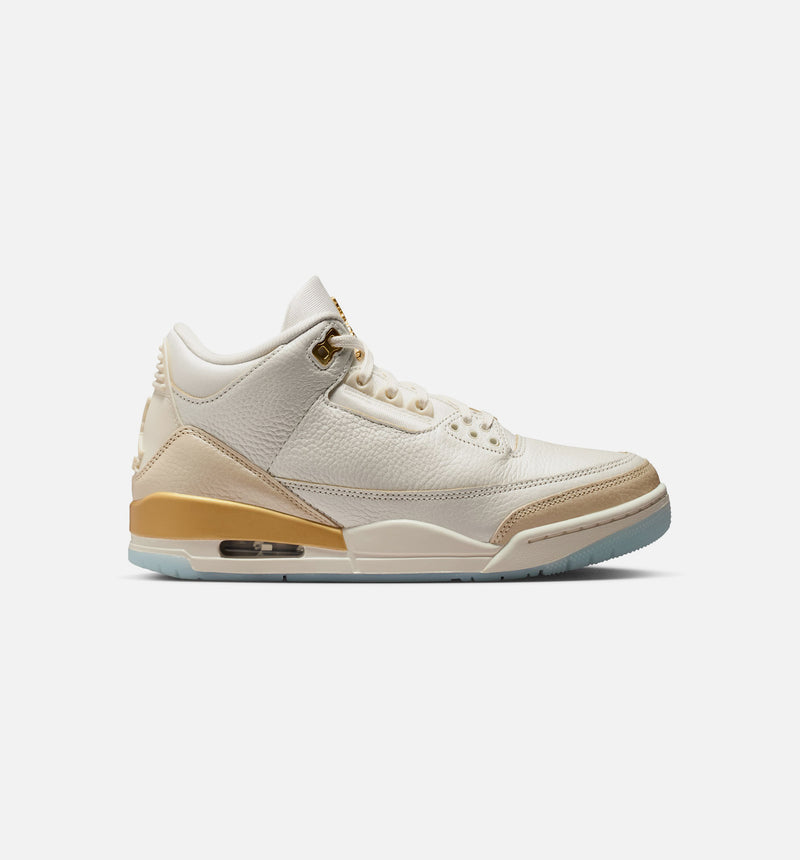 Air Jordan 3 Retro Sail and Pale Ivory Womens Lifestyle Shoe - Sail/Team Gold/Pale Ivory/Metallic Gold/Ice
