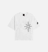 Black Cat Star Mens Short Sleeve Shirt - White