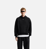 Solo Swoosh Fleece Pullover Mens Hoodie - Total Black/Sail