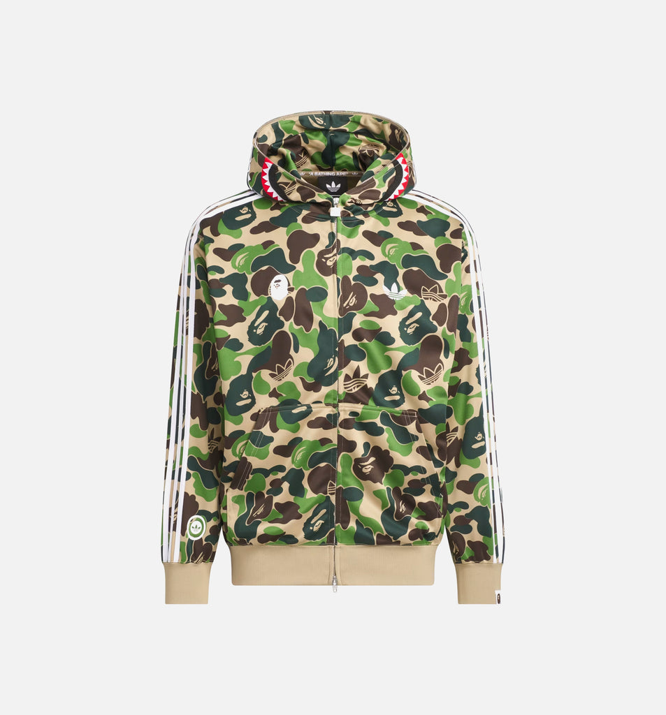adidas KF4916 Bape Shark Track Hoodie Mens Jacket - Crew Green