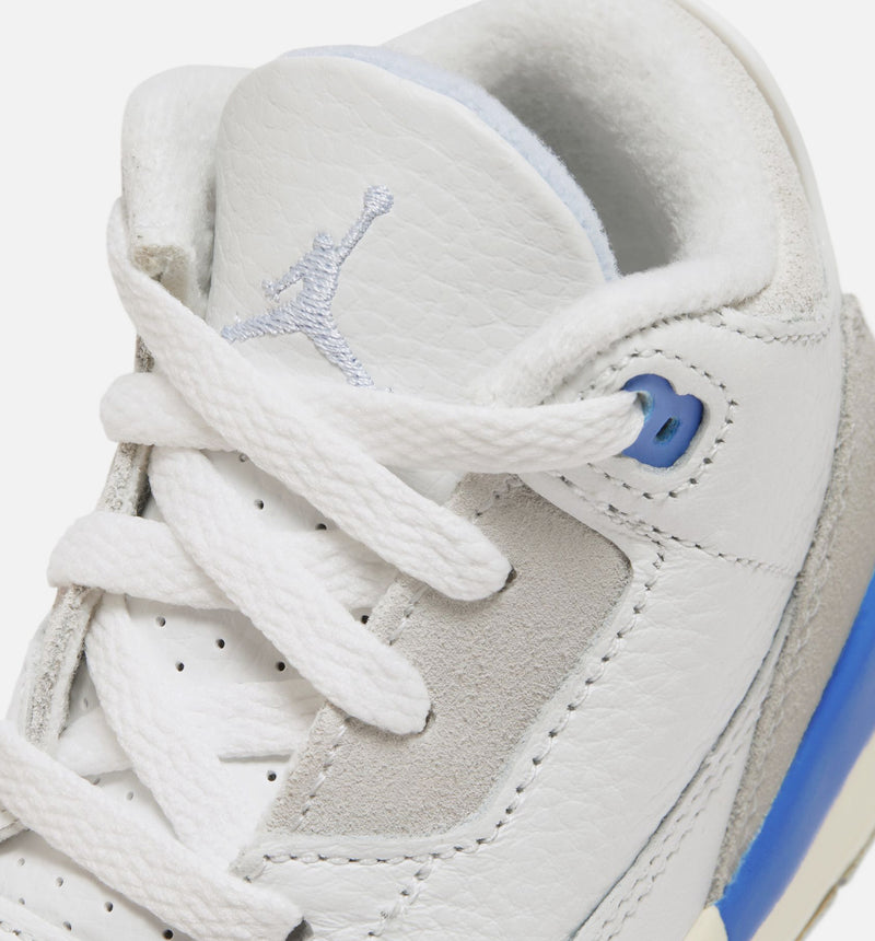 Air Jordan 3 Retro Lucky Shorts Infant Toddler Lifestyle Shoe - Summit White/Hydrogen Blue/Legend Blue