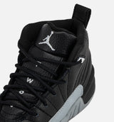 Air Jordan 12 Retro Black And Wolf Grey Preschool Lifestyle Shoe - Black/Wolf Grey/White