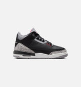 Air Jordan 3 Retro Black Cement Grade School Lifestyle Shoe - Black/Fire Red/Cement Grey/Summit White