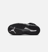 Air Jordan 8 Retro Chrome Black And Light Graphite Preschool Lifestyle Shoe - Black/White/Light Graphi