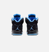 Air Jordan 5 Retro Black Carolina Grade School Lifestyle Shoe - Black/University Blue/White Free Shipping