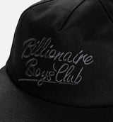 Script Snapback Mens Hat - Black