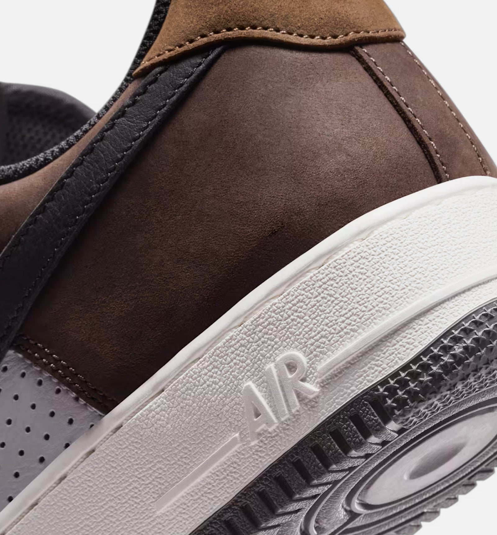Nike HJ4323-100 Air Force 1 Retro Low White and Baroque Brown Mens