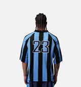 Brooklyn Terrace Mens Short Sleeve Shirt - University Blue/Black