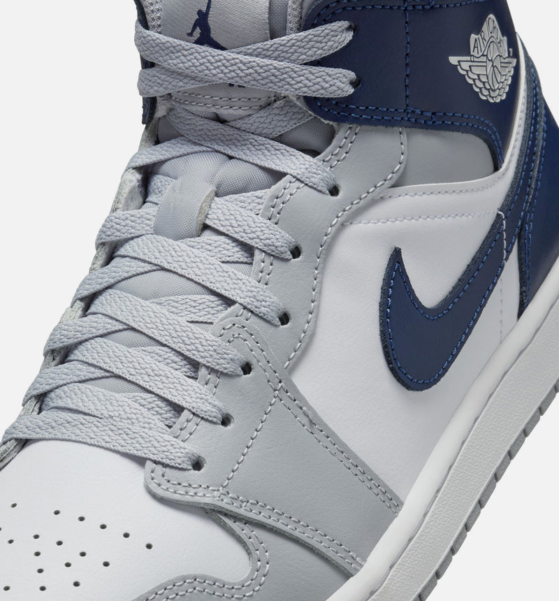 Air Jordan 1 Mid White Midnight Navy Wolf Grey 9