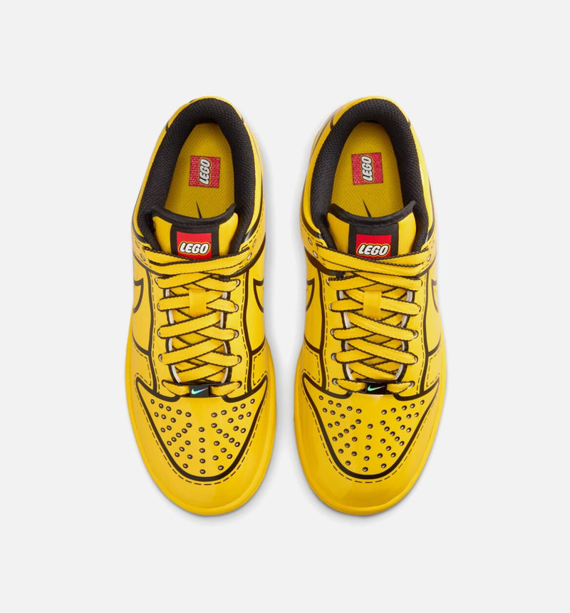 Dunk Low x Lego Grade School Lifestyle Shoe - Tour Yellow/Black/Volt/Tour Yellow