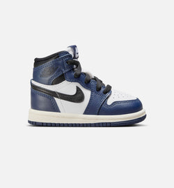 JORDAN FD1413-401
 Air Jordan 1 Retro High OG Midnight Navy Infant Toddler Lifestyle Shoe - Midnight Navy/White Image 0