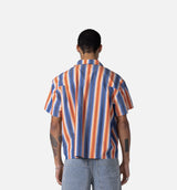 Auto Shop Camp Mens Short Sleeve Shirt - Multi/Orange