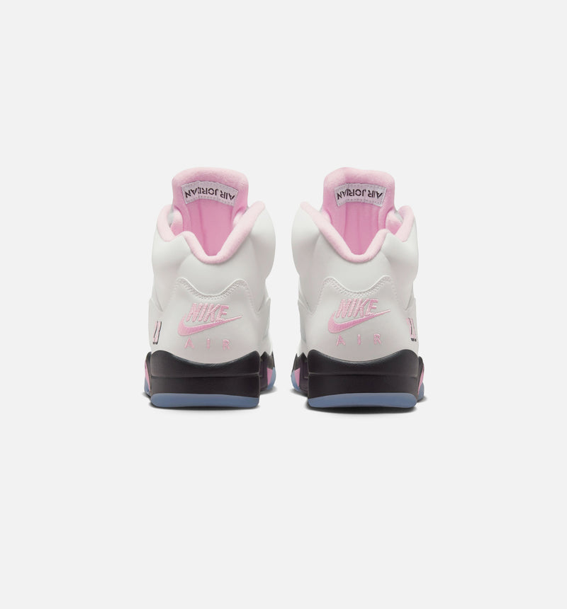 Air Jordan 5 Retro Medium Soft Pink Mens Lifestyle Shoe - White/Soft Pink/Black