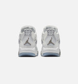 Air Jordan 4 Retro Blue Chill Grade School Lifestyle Shoe - Photon Dust/Blue Chill/Flat Pewter/White/Blue Tint