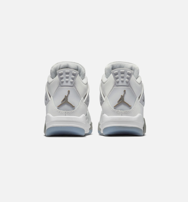 Air Jordan 4 Retro Blue Chill Grade School Lifestyle Shoe - Photon Dust/Blue Chill/Flat Pewter/White/Blue Tint