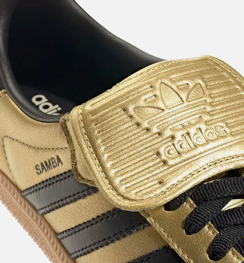 adidas JH5708 Samba LT Womens Lifestyle Shoe - Gold Metallic/Core Black/Gum ShopNiceKicks.com adidas JH5708 Samba LT Womens Lifestyle Shoe - Gold Metallic/Core Black/Gum ShopNiceKicks.com