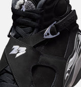 Air Jordan 8 Retro Chrome Black And Light Graphite Mens Lifestyle Shoe - Black/White/Light Graphite