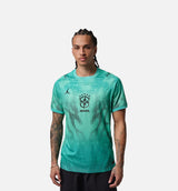 Brazil 2026 Stadium Goalkeeper Dri Fit Soccer Replica Mens Short Sleeve Shirt -  Light Menta/Black