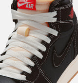 Air Jordan 1 Retro High OG Flight Club Grade School Lifestyle Shoe - Black/Sail/Gum Medium Brown/University Red
