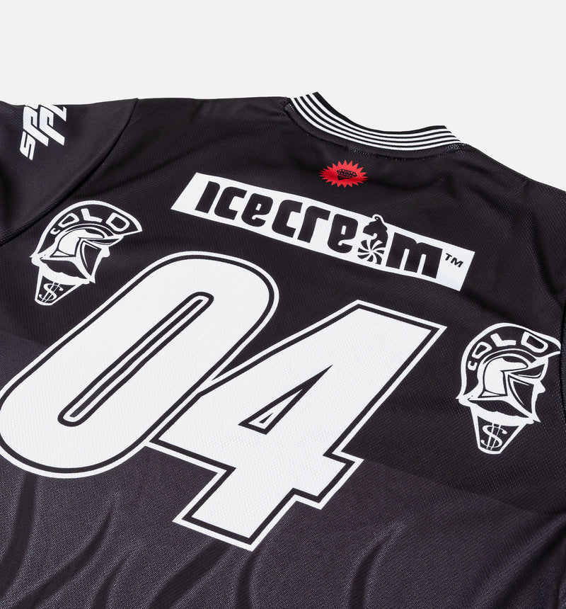 Ice Cream 461-1310-BLK Good Food Long Sleeve Mens Jersey - Black