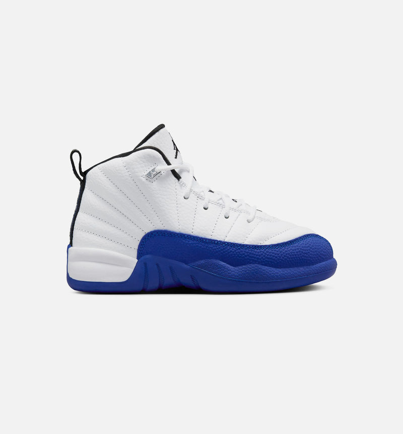 Jordan 12 Retro White Game Royal Little Kids Shoes