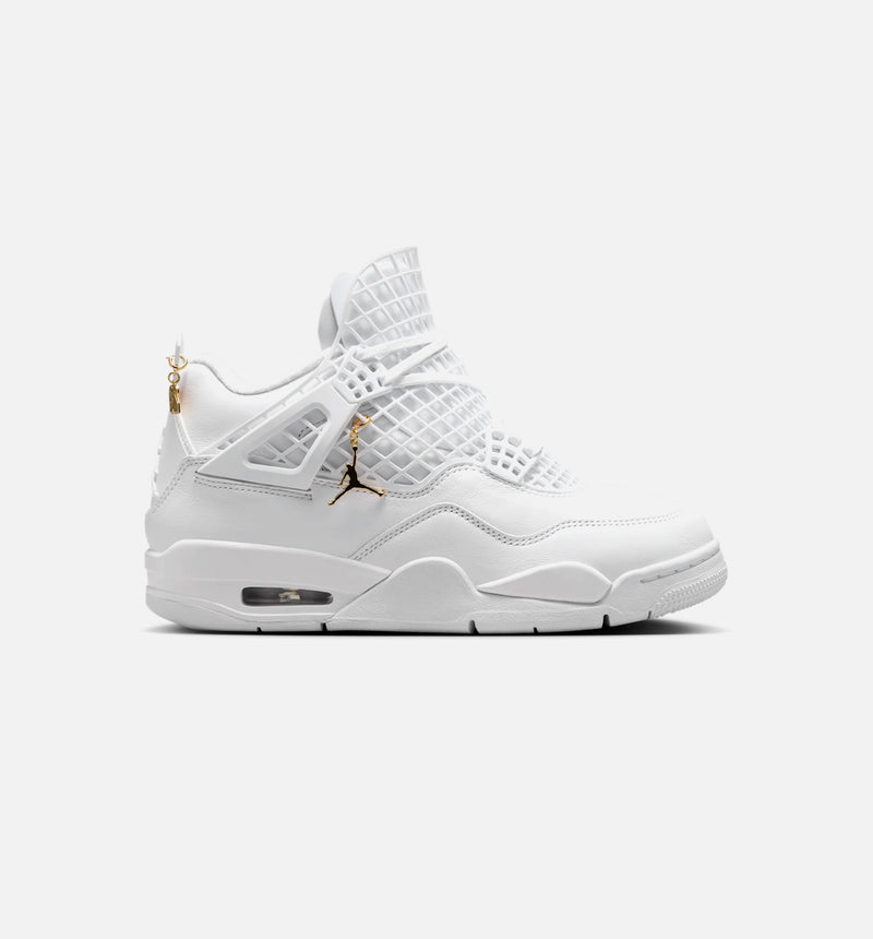 Air Jordan 4 Retro Net Triple White Womens Lifestyle Shoe - White