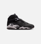 Air Jordan 8 Retro Chrome Black And Light Graphite Mens Lifestyle Shoe - Black/White/Light Graphite