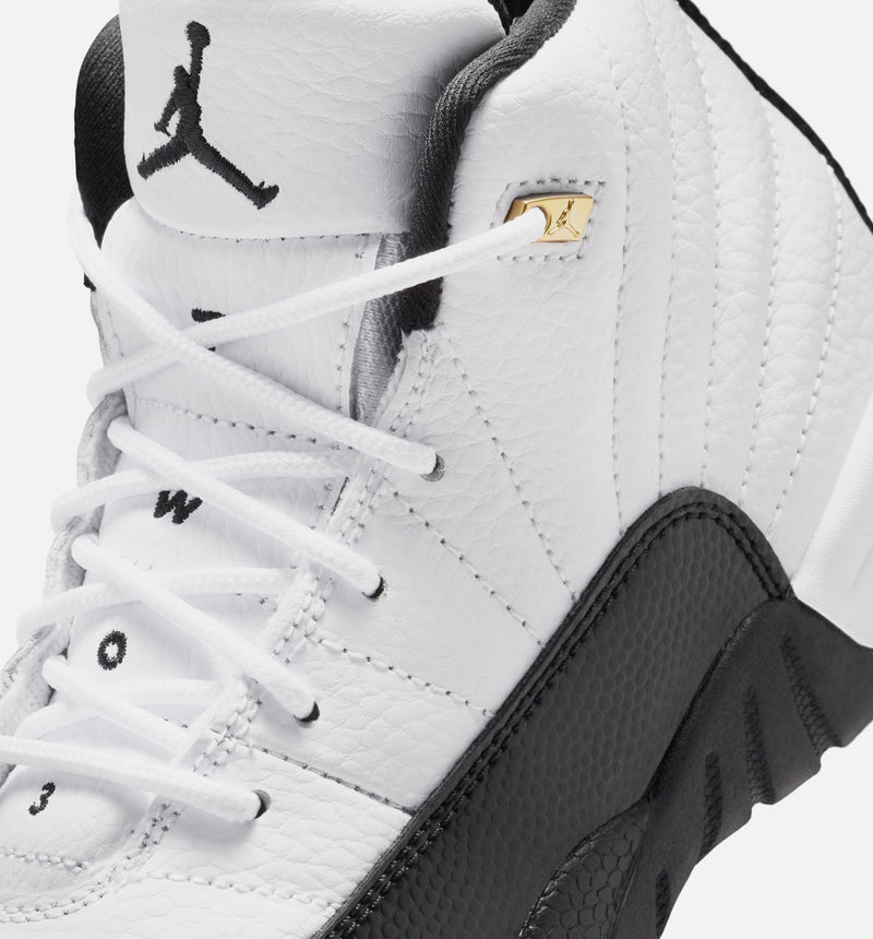 Air Jordan 12 Retro Taxi Preschool Lifestyle Shoe - White/Black/Taxi