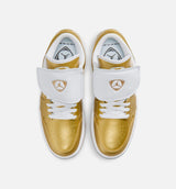 Air Jordan 1 Low Womens Lifestyle Shoe - Gold/White/Gum Yellow