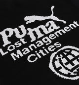 Lost Management Cities Fuzzy Mens Jacket - Black/White