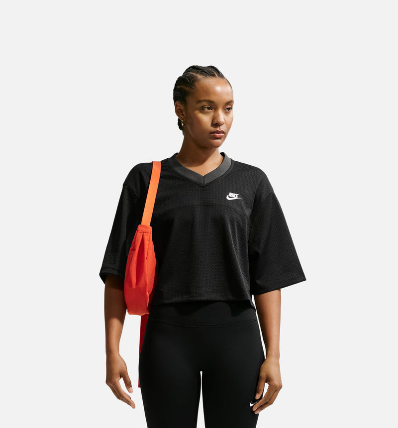 Nike IR1650-010 Sportswear Oversized Heritage Cropped Mesh Womens