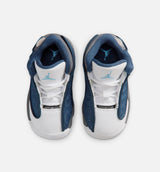 Air Jordan 13 Retro Navy And Flint Grey Infant Toddler Lifestyle Shoe - Navy/University Blue/Flint Grey/White Free Shipping