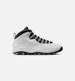 JORDAN HJ6779-104
 Air Jordan 10 Retro Light Steel Grey Mens Lifestyle Shoe - White/Black/Light Steel Grey Image 0