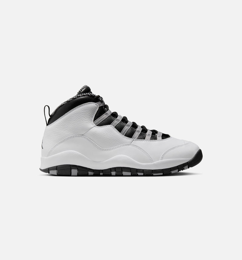 Air Jordan 10 Retro Light Steel Grey Mens Lifestyle Shoe - White/Black/Light Steel Grey