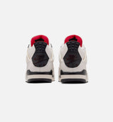 Air Jordan 4 Retro Flight Club Grade School Lifestyle Shoe - Sail/Black/University Red