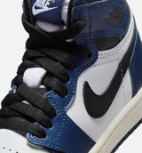 Air Jordan 1 Retro High OG Midnight Navy Preschool Lifestyle Shoe - Midnight Navy/White