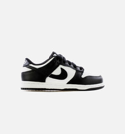 NIKE CW1588-100
 Dunk Low Preschool Lifestyle Shoe - Black/White Image 0