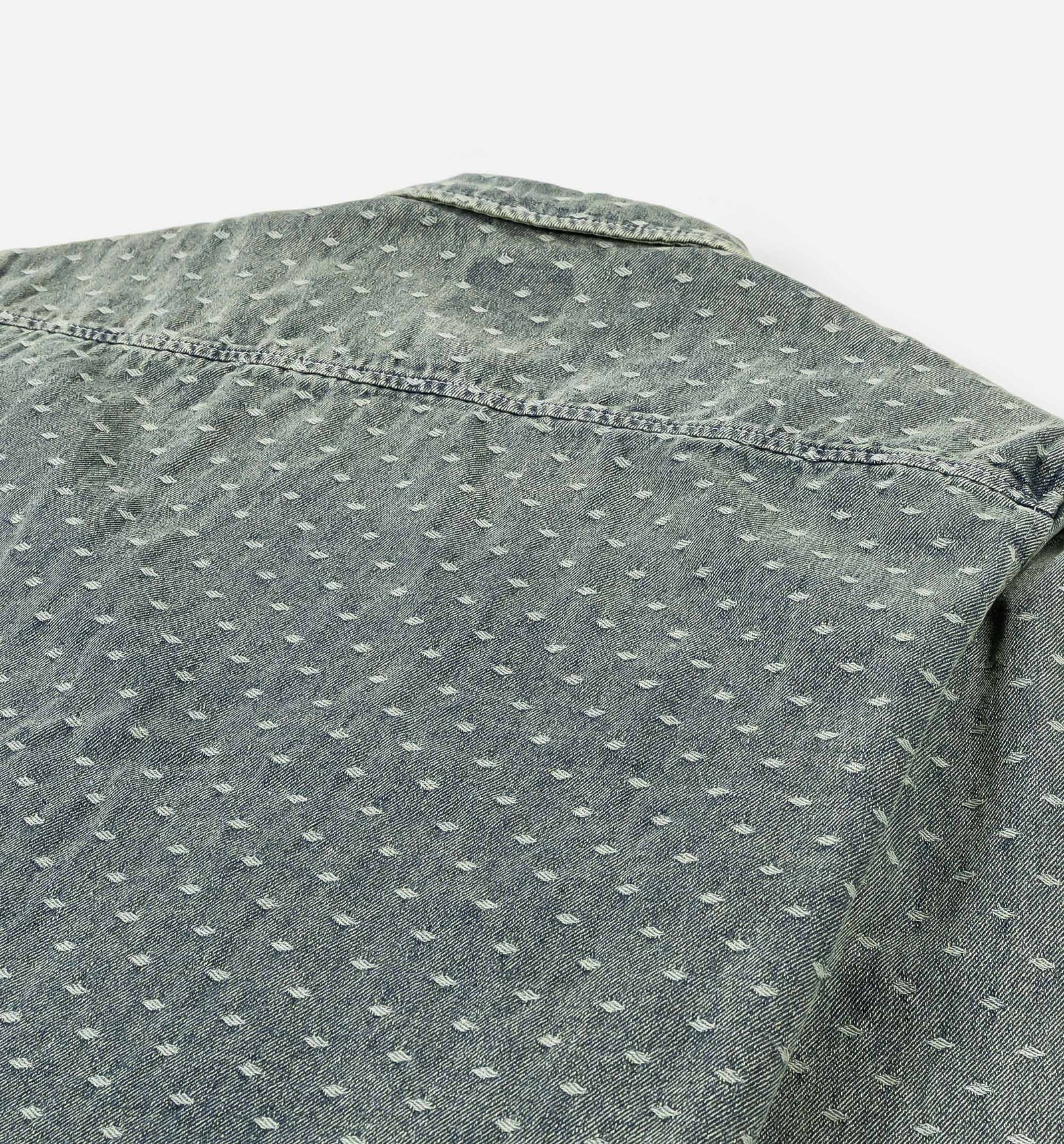 Rizort RZ26S702 Dobby Button Up Mens Short Sleeve Shirt - Blue