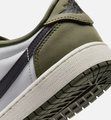 Air Jordan 1 Low OG Medium Olive And Summit White Grade School Lifestyle Shoe  - Medium Olive/Black/Summit White/Sail