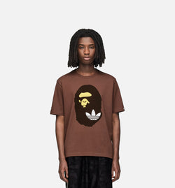 adidas KF4915 Bape SSL Mens Short Sleeve Shirt - Brown