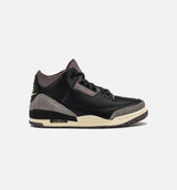 Air Jordan 3 x A Ma Maniére Black and Flat Pewter Womens Lifestyle Shoe - Black/Black/Flat Pewter/Violet Ore Limit One Per Customer