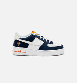 NIKE FN7239-410
 Air Force 1 LV8 Grade School Lifestyle Shoe - Midnight Navy/Safety Orange Image 0